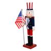 LALAFINA Wooden Nutcracker Soldier Statue 38cm Xmas Patriotic Display view 1