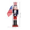 LALAFINA Wooden Nutcracker Soldier Statue 38cm Xmas Patriotic Display view 2
