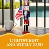 LALAFINA Wooden Nutcracker Soldier Statue 38cm Xmas Patriotic Display view 3