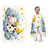 NZOOHY Milk Cow Sleeping Personalized Hooded Towel Absorbent Wrap Soft Pool Beach Bath Towels Hood Poncho for 5-12 Years Kids Boys Girls view 2