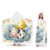 NZOOHY Milk Cow Sleeping Personalized Hooded Towel Absorbent Wrap Soft Pool Beach Bath Towels Hood Poncho for 5-12 Years Kids Boys Girls view 4