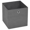 YUTAASU Gray Non-woven Fabric Collapsible Storage Box Set of 10, 11x11x11 Inch Cube Organizer with Metal Handles for Home Closet Bedroom, Space Saving Foldable Design, Durable Fabric view 3