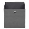 YUTAASU Gray Non-woven Fabric Collapsible Storage Box Set of 10, 11x11x11 Inch Cube Organizer with Metal Handles for Home Closet Bedroom, Space Saving Foldable Design, Durable Fabric view 4