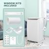 MilleLoom 12000 BTU Portable Air Conditioners, 3-In-1 AC Unit with Cooling, Dehumidifier & Fan, Multi-Speed, Sleep Mode, Auto Swing, Remote, Washable Filter Cools Rooms up to 550 Sq.Ft White view 2