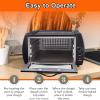2 in 1 Tandoor Oven with Disk and Clamp, 2100W, Temperature Control, Visual Glass, Hot Top Plate, for Chapati, Lahmacun, Manakish and Naan Bread, Round Door view 2