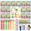 HandTool 144pcs Dinosaur Party Favors, Wooden Dinosaur Crafts for Kids view 1