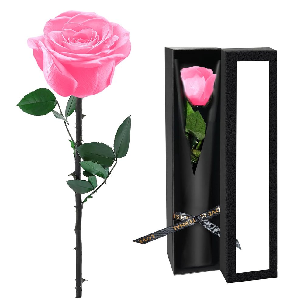 Preserved Flowers for Delivery,Pink Rose Bouquets That Last 5 Years,Birthday Flowers Gifts for Women Mom Grandma Wife Friends,Mothers Day Roses Gift,Romantic Floral for Anniversary or Valentines Day