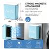 DIRZHX Magnetic Lint Bin with Lid for Laundry Room, Compact Plastic Dryer Lint Holder, Small Laundry Trash Container for Dryer Lint & Used Dryer Sheets, Space Saving Storage Decor Organizer (Blue) view 2