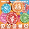 120Pcs Mexican Fiesta Plates Napkins Disposable Dinnerware Set - Serve 24 view 3