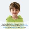 VOOVA & MOVAS Kids Hooded Bath Towel, 6-10 Years, 100% Cotton,Green Waffle view 3