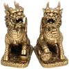 Betterdecor A Pair of Feng Shui Imperial Guardian Chi Lin/kei Loon/qi Lin for Anti Bad Chi Home Office Decoration Housewarming Congratulation Gift view 4