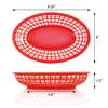 New Star Foodservice 44164 Fast Food Baskets, 9 1/4-Inch x 6-Inch Oval, Set of 12, Red view 4