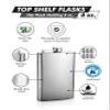 Top Shelf Flasks Stainless Steel Hip Flasks, 8 oz, Set of 6 view 2