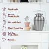 Trupoint Memorials Cremation Urns for Human Ashes, Pewter Decorative Burial Urn for Adult Men & Women, Large Silver view 2