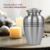 Trupoint Memorials Cremation Urns for Human Ashes, Pewter Decorative Burial Urn for Adult Men & Women, Large Silver view 3