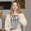 Trupoint Memorials Cremation Urns for Human Ashes, Pewter Decorative Burial Urn for Adult Men & Women, Large Silver view 4