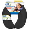 Cloudz Dual Comfort Microbead Airplane Travel Neck Pillow. Super Soft Cozy Plush Fabric on One Side, Cool Relaxing Spandex on The Other! Customize Your Comfort and Support at Home or On The Go!-Black view 1