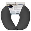 Cloudz Dual Comfort Microbead Airplane Travel Neck Pillow. Super Soft Cozy Plush Fabric on One Side, Cool Relaxing Spandex on The Other! Customize Your Comfort and Support at Home or On The Go!-Black view 2
