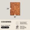 John Boos CCB Series Rectangular Wooden Maple Cutting Board 24x18  2.25 Thick, 30-lb Reversible Butcher Block with End-Grain & Finger Grips  Made in the USA view 2