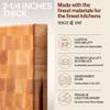 John Boos CCB Series Rectangular Wooden Maple Cutting Board 24x18  2.25 Thick, 30-lb Reversible Butcher Block with End-Grain & Finger Grips  Made in the USA view 3
