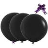 Black Round Latex Balloons - 24" (Pack Of 4) - Perfect For Any Event view 2