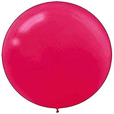 Apple Red Round Latex Balloons - 24" (Pack Of 4) - Perfect For Any Event