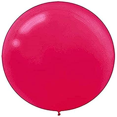 Apple Red Round Latex Balloons - 24" (Pack Of 4) - Perfect For Any Event