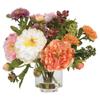 Nearly Natural Mini Artificial Peony Floral Arrangement, Faux Flowers for Table Shelf Decor, Assorted Colors view 1