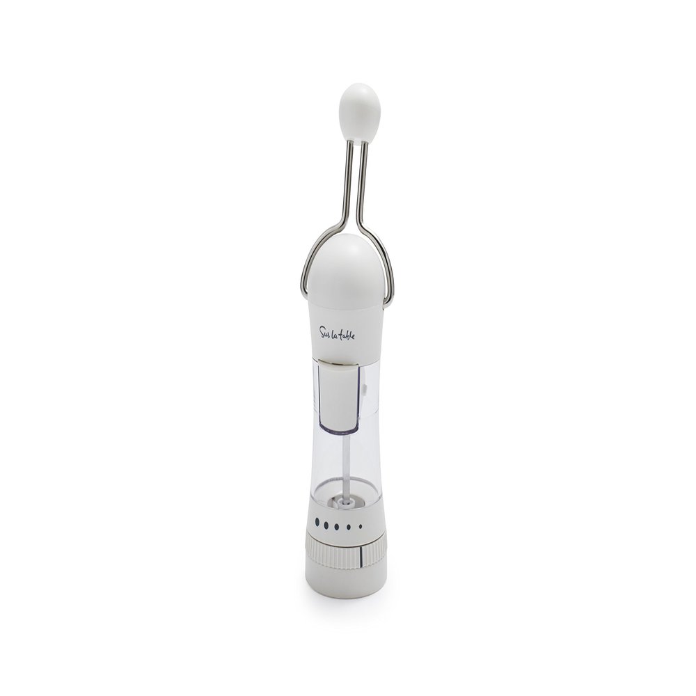 Sur La Table Spice Ratchet Mill Grinder with 5 Coarse settings, White