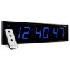 Ivation Oversized Large Digital Wall Clock - Big LED Digital Clock w/Large Display, Shelf or Wall Mount (24 Inch - Blue) 6 Brightness Levels | Time Memory | Remote, Mounting Holes & Hardware view 1