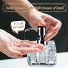 QTQZDD Crystal Glass Soap Dispenser for Bathroom, Modern Decorative Hand Soap Dispenser with Rust Proof Stainless Steel Pump, Lotion Dispenser for Kitchen Hotel Club Ornaments-Clear Glass view 3