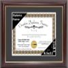 Creative Picture Frames 8.5x11-11x14mh.gold Mahogany Diploma Frame with Gold Rim and Black Matting To Hold 8.5 by 11-inch Graduation Certificate with Easel and installed Hangers view 1
