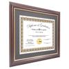 Creative Picture Frames 8.5x11-11x14mh.gold Mahogany Diploma Frame with Gold Rim and Black Matting To Hold 8.5 by 11-inch Graduation Certificate with Easel and installed Hangers view 2