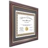 Creative Picture Frames 8.5x11-11x14mh.gold Mahogany Diploma Frame with Gold Rim and Black Matting To Hold 8.5 by 11-inch Graduation Certificate with Easel and installed Hangers view 3