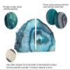 AMOYSTONE Teal Agate Geode Bookends, Unique Natural Crystal Book Holder 2-3 LBS with Rubber Bumpers, Sujetalibros for Small Books and Kitchen Cookbooks, Stylish and Functional view 4