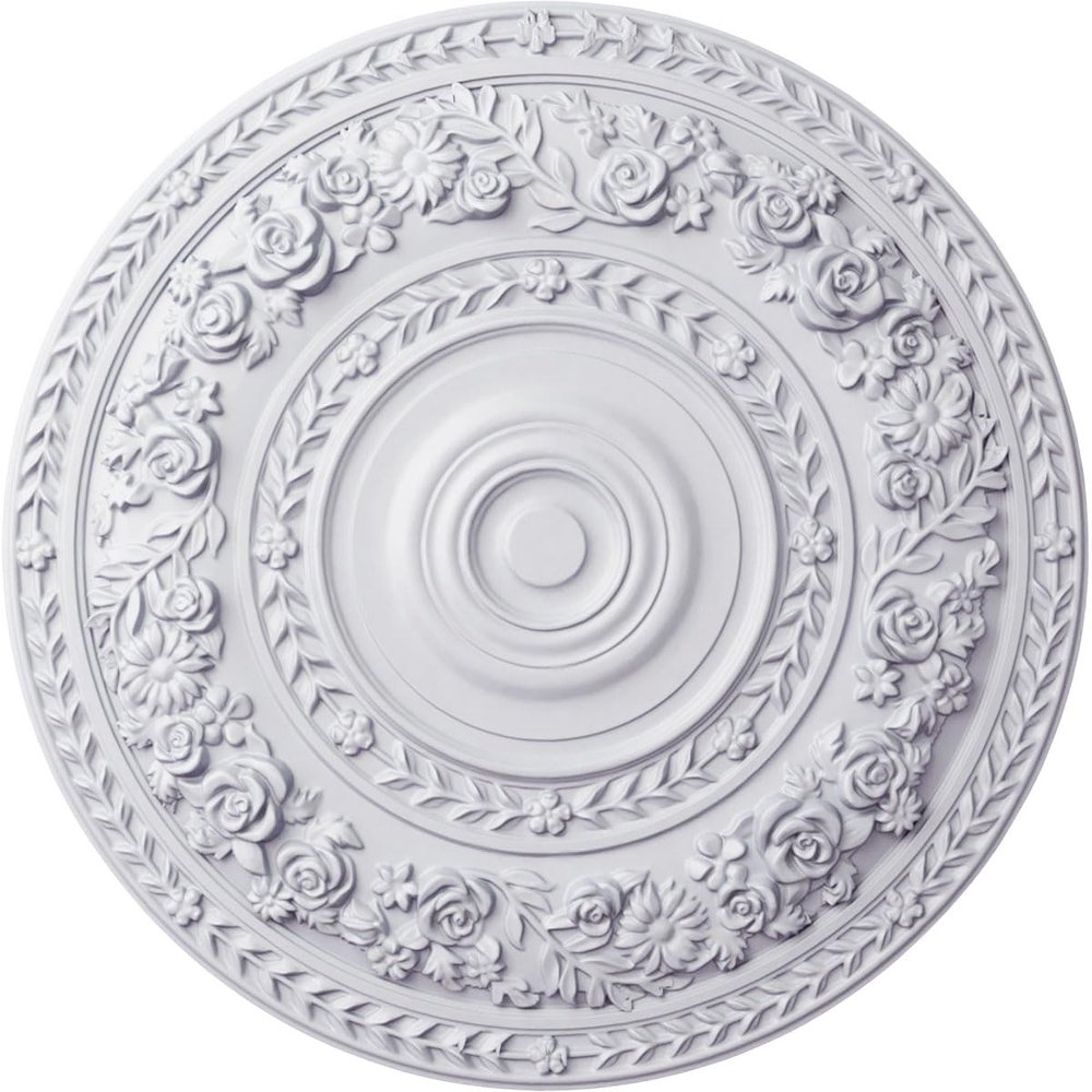 33 7/8"OD x 2 3/8"P Rose Ceiling Medallion (Fits Canopies up to 13 1/2")