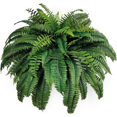 One 48 Inch 88 Branch Artificial Boston Fern Bush Plant Arrangement