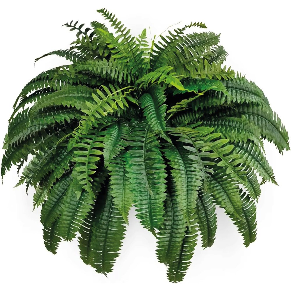 One 48 Inch 88 Branch Artificial Boston Fern Bush Plant Arrangement