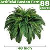 One 48 Inch 88 Branch Artificial Boston Fern Bush Plant Arrangement view 2