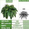 One 48 Inch 88 Branch Artificial Boston Fern Bush Plant Arrangement view 3