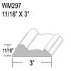 Flexible Moulding - Flexible Chair Rail Moulding - WM297-11/16" X 3" - 8' Length - Flexible Trim view 3
