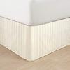 Wrinkle Free - Egyptian Quality Stripe Bed Skirt - Pleated Tailored 14" Drop and Colors, King, Ivory view 1