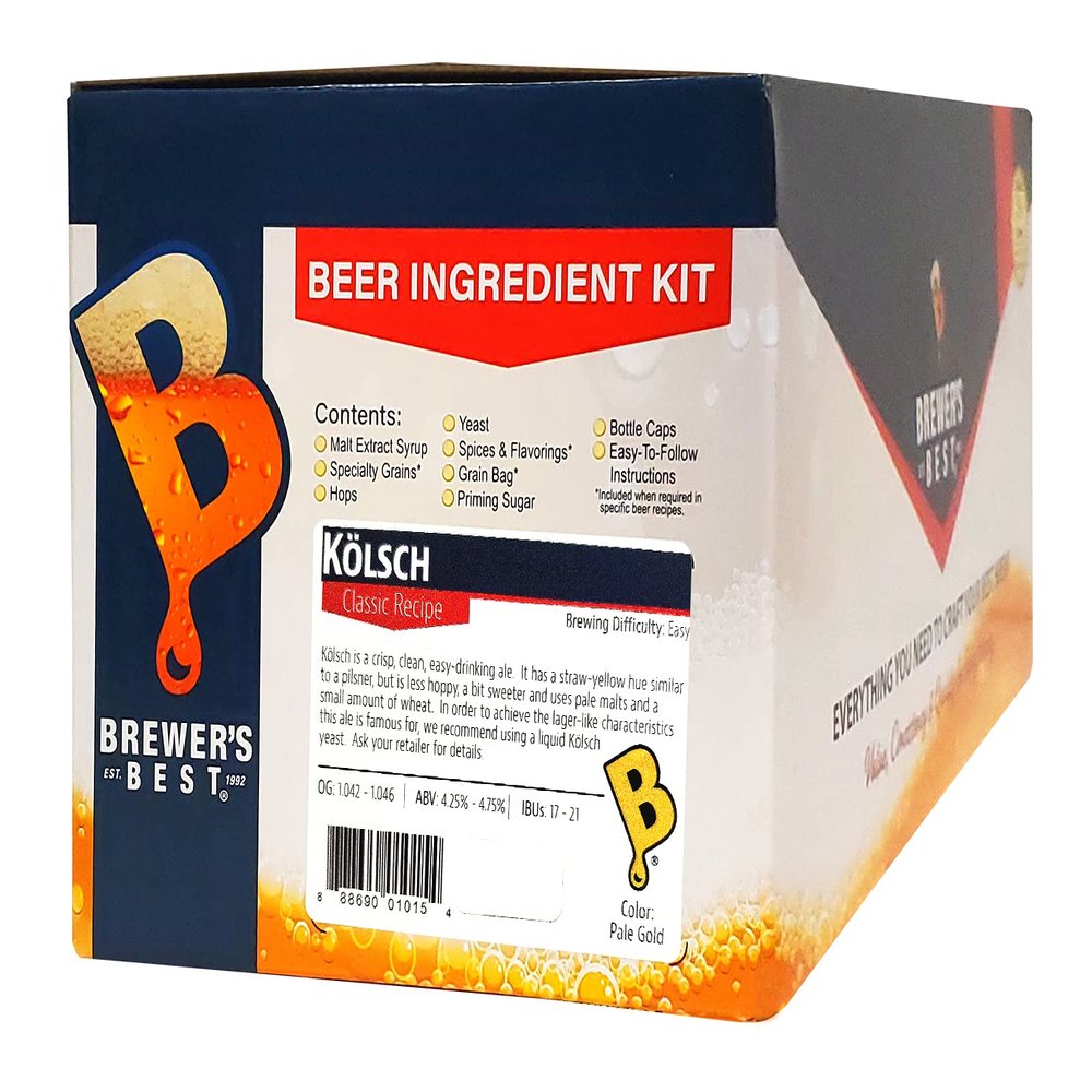 Brewer's Best - 1015 - Home Brew Beer Ingredient Kit (5 gallon), (Klsch) Silver
