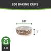 Restaurantware-Premium 3.2 Inch, 4 Ounce Baking Cups: Regular-Ridged Round Paper Baking Cups Perfect for Muffins, Cupcakes or Mini Snacks - Brown Chocolate Wisp Print Design - Disposable - 200ct Box view 4