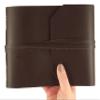 Rustic Genuine Leather Photo Album with Gift Box - Scrapbook Style Pages - Holds 100 4x6 or 5x7 Photos - Photo Book 6x8" view 1