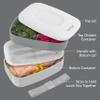 Bentgo Classic - Adult Bento Box, Stackable 3-Compartment Lunch Box with Removable Utensil Set and Sealing Strap, BPA-Free, Food Container Ideal for Meal Prep, Work, and On the Go (Gray) view 4