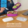 Bentgo Classic - Adult Bento Box, Stackable 3-Compartment Lunch Box with Removable Utensil Set and Sealing Strap, BPA-Free, Food Container Ideal for Meal Prep, Work, and On the Go (Purple) view 2