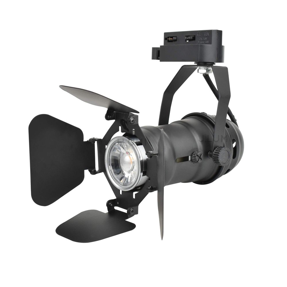 J.LUMI TRK9601 LED Track Light Head, Vintage Industrial Track Light for Home, H Type Track Lights, 5W LED GU10 Bulb, 3000K Warm, Not Dimmable, Black