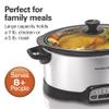 Hamilton Beach 7 Quart Programmable Slow Cooker With Flexible Easy Programming, 5 Cooking Times, Dishwasher-Safe Crock & Lid, Silver (33473) view 4