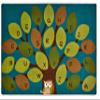 Carpets for Kids 20724 Owl-Phabet Tree Literacy Classroom Seating Kids Room Rug 4ft x 6ft Rectangle Blue view 1